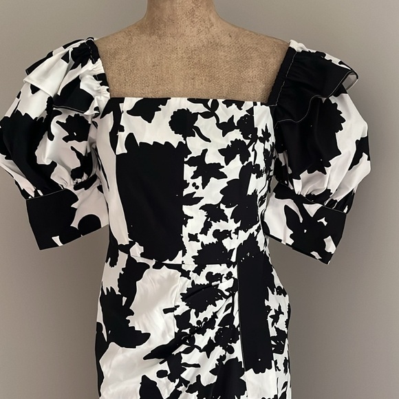 Christopher John Rogers x Target Floral Puff Sleeve Faux Wrap Dress Size 4 NEW! - Picture 5 of 11